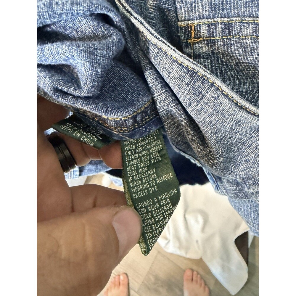 Vintage Ralph Lauren Polo Jean CO Denim Field Jacket Blue Chore Coat XL - Picture 5 of 6